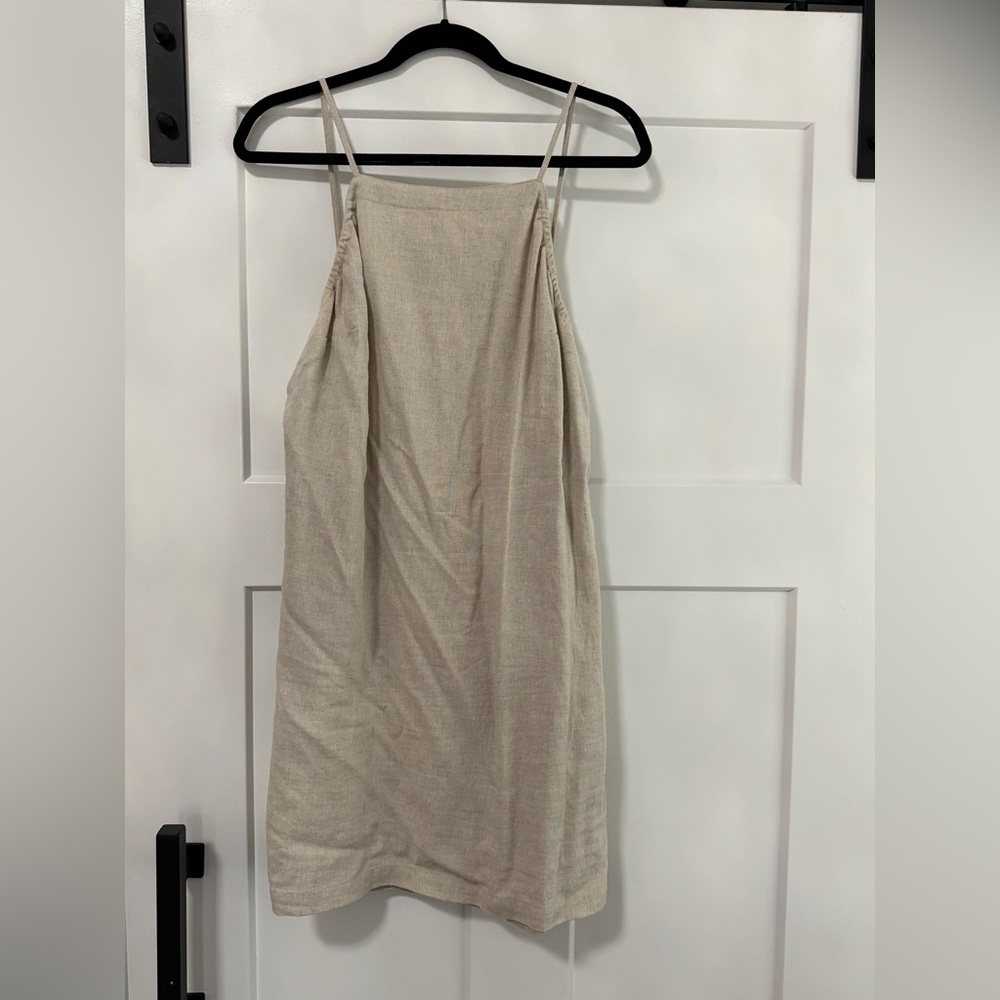 Abercrombie & Fitch Light Tan Linen Dress